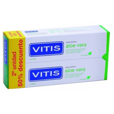 Vitis Aloe Vera Pasta Dentífrica Menta 150 ml 2 uds