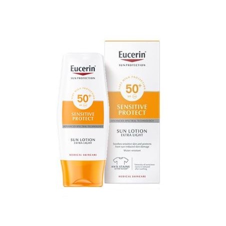 Eucerin Sun Loción Extra Light Sensitive Protect SPF-50+ 400 ml