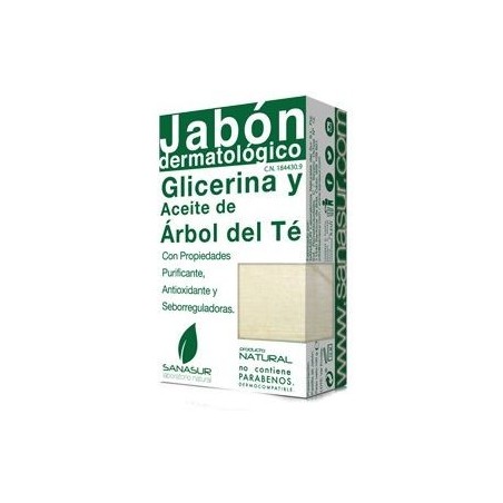 Sanasur Jabón Dermatológico Glicerina y Árbol del Té 100 gr