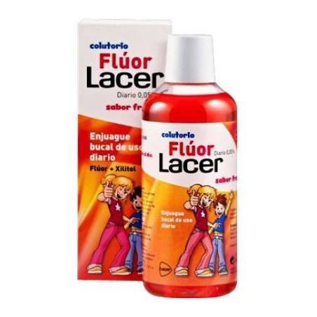 Lacer Colutorio Diario Flúor con Xilitol Sabor Fresa 500ml