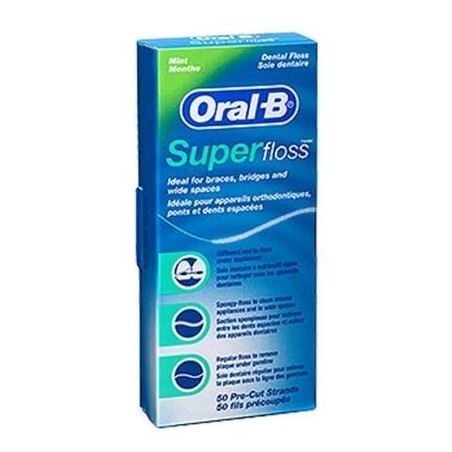 Hilo Seda Dental Menta Oral-B Superfloss 50u