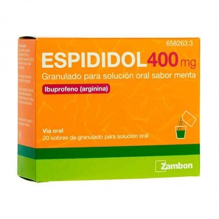 Espidol 400mg 20 Sobres Granulado Solución Oral Sabor Menta