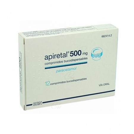 APIRETAL 500 mg COMPRIMIDOS BUCODISPERSABLES, 12 comprimidos