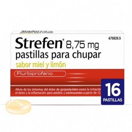 STREFEN 8,75 mg PASTILLAS PARA CHUPAR SABOR MIEL Y LIMON , 16 pastillas