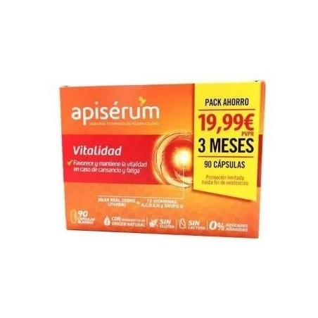 Apisérum Vitalidad Pack 90 cap