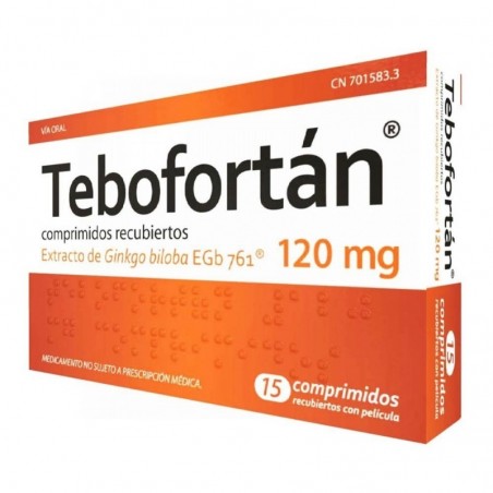 TEBOFORTAN 120 MG COMPRIMIDOS RECUBIERTOS CON PELICULA , 15 comprimidos