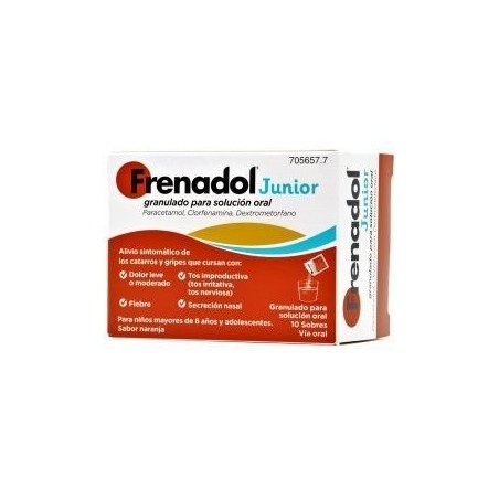 FRENADOL JUNIOR GRANULADO PARA SOLUCION ORAL , 10 sobres