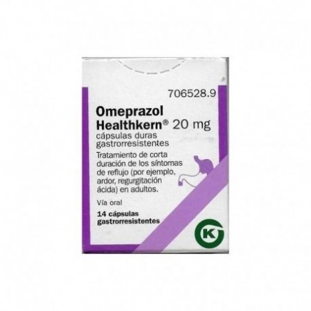 OMEPRAZOL HEALTHKERN 20 mg CÁPSULAS DURAS GASTRORRESISTENTES , 14 cápsulas (Frasco)