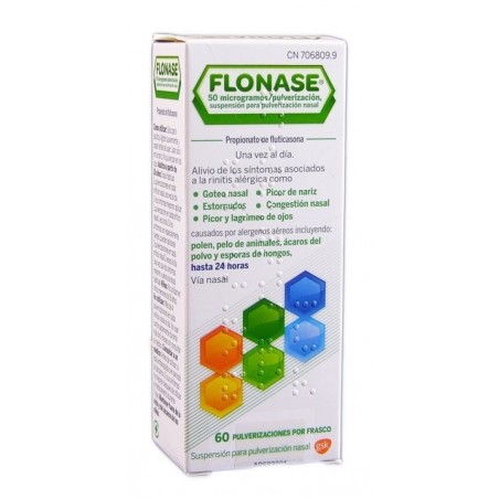 FLONASE 50 MICROGRAMOS/PULVERIZACION SUSPENSION PARA PULVERIZACION NASAL, 60 pulverizaciones