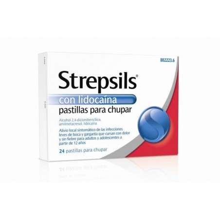 Strepsils con Lidocaína Pastillas para Chupar, 24 Pastillas