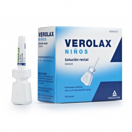 Verolax Niños Solución Rectal, 6 Enemas 2.5 Ml