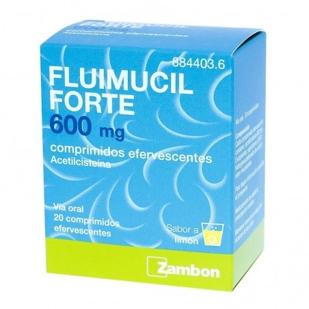 FLUIMUCIL FORTE 600 mg COMPRIMIDOS EFERVESCENTES , 20 comprimidos