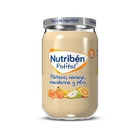 Nutribén Potitos Plátano, Naranja, Mandarina y Pera 235gr