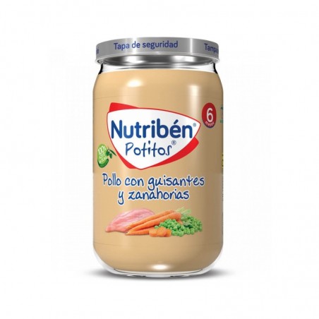 Nutribén Potitos Pollo con Guisantes y Zanahorias 235gr