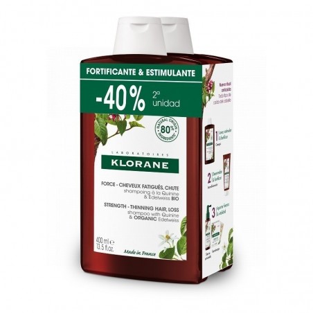 Klorane Champú a la Quinina Duplo 2 x 400ml