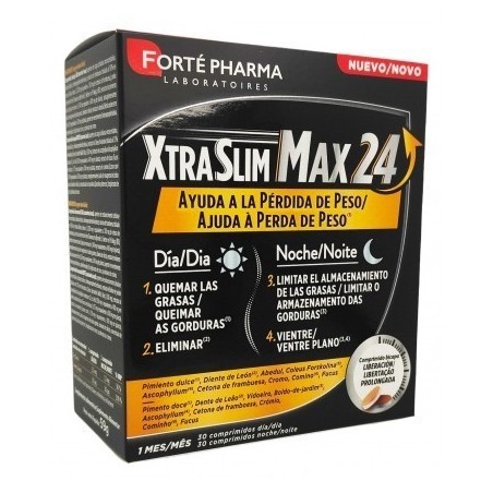 Forte Pharma Xtraslim Max 24 30 Comprimidos Día + 30 Comprimidos Noche