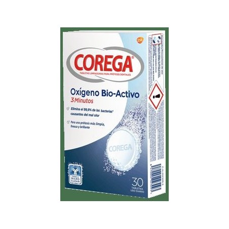 Corega Oxígeno Bio-Activo Limpieza Prótesis Dental 108 Tabletas