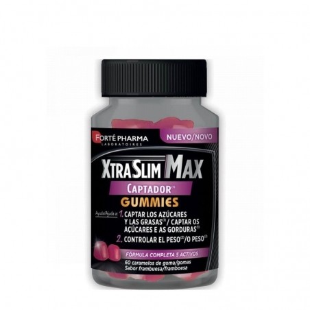 Forté Pharma XtraSlim Max Captador 60 Gummies Frambuesa