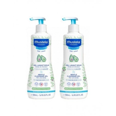 Mustela Gel de Baño Suave Duplo 2x500ml