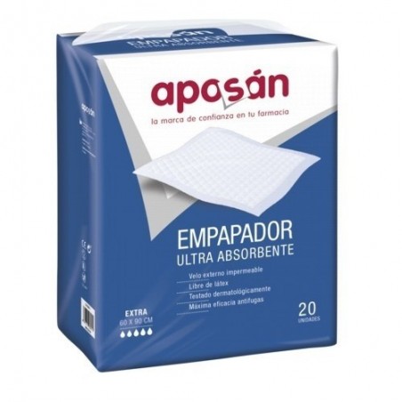 Aposán Empapador Ultra Absorbente 90cm x 60cm 20uds