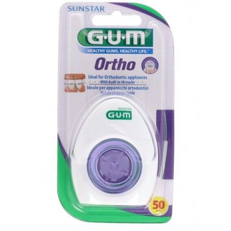 Gum Ortho Floss Sin Cera Ortodoncias Seda Dental