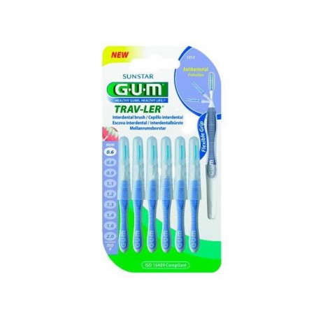 Cepillo Interdental Gum 1312 Trav-ler 0.6 Mm 6 Unidades