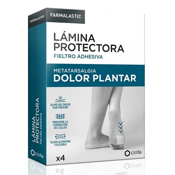 Farmalastic Lámina Protectora Fieltro Adhesiva 4 Unidades Talla Única