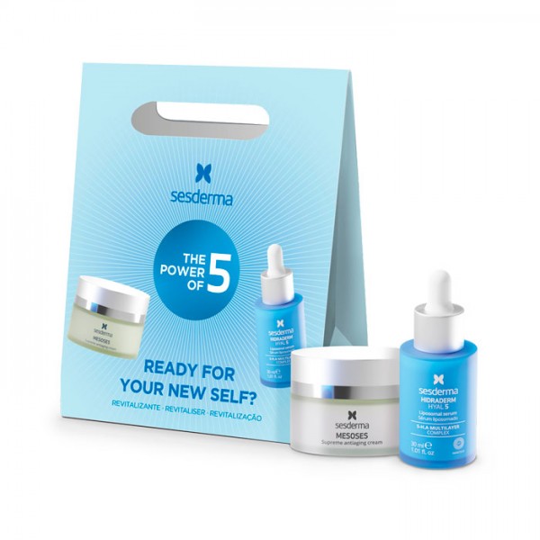 SESDERMA the power of 5 PACK REVITALIZANTE con SERUM HIDRADERM HYAL 5 + CREMA MESOSES