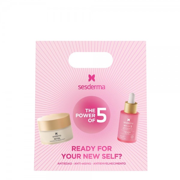 SESDERMA the power of 5 PACK ANTIEDAD con SERUM RETI AGE 5 + RETISIL CREMA