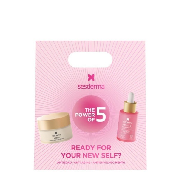 Sesderma The Power Of 5 Pack Antiedad Con Serum Reti Age 5 + Retisil Crema