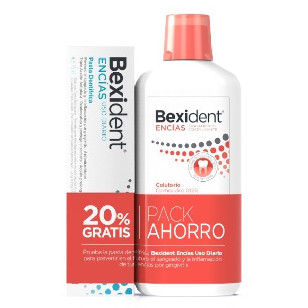 Isdin Bexident Pack Colutorio Encías Clorhexidina 500ml + Pasta Dentífrica 75ml