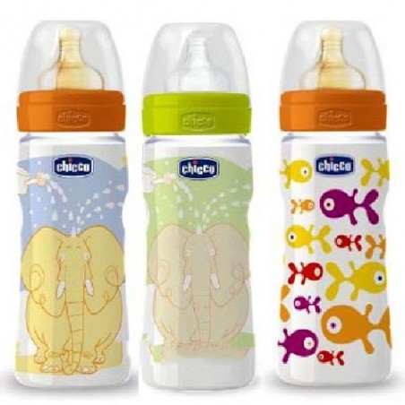 Chicco Biberón Plástico Boca Ancha Flujo Papilla 330ml