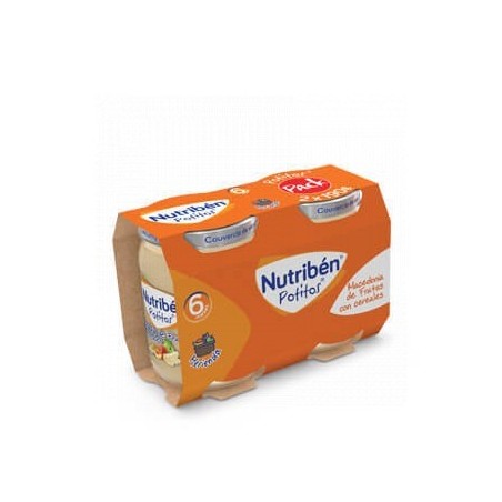 Nutribén Porito Macedonia de Frutas con Leche 2 x 190gr